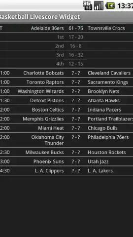 Basketball Livescore Widget скриншот 17
