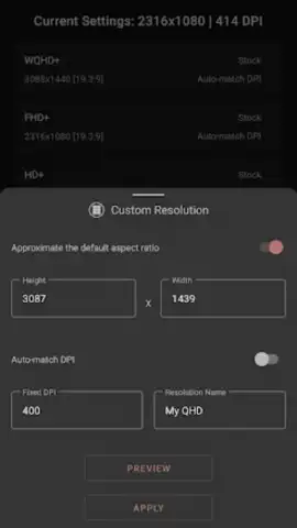 Pixels: Resolution+DPI Changer скриншот 5