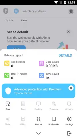Aloha Browser Turbo скриншот 8