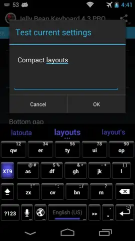 Jelly Bean Keyboard 4.3 скриншот 6