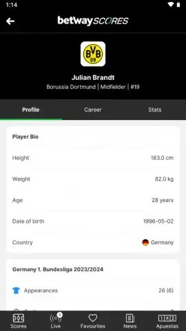 Betway Scores скриншот 10