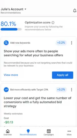 Google Ads скриншот 3
