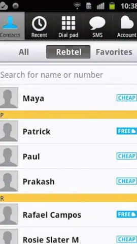 Rebtel: Llamadas y SMS Gratis скриншот 1