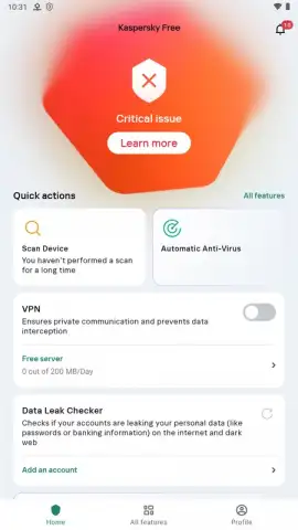Kaspersky Antivirus & VPN скриншот 1