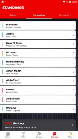 Official F1 ® App скриншот 18