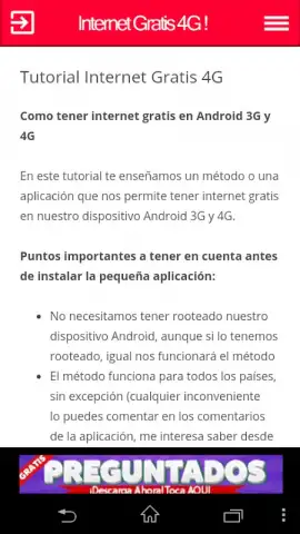 Internet Gratis 4G скриншот 1
