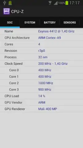 CPU-Z скриншот 3