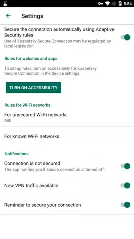 Kaspersky Fast Secure VPN скриншот 5