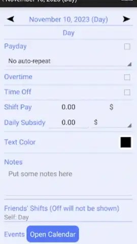 Shift Schedule скриншот 2