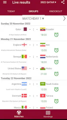 Live Scores for World Cup 2022 скриншот 8