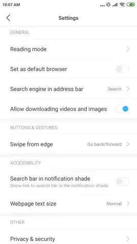 Mi Browser скриншот 6