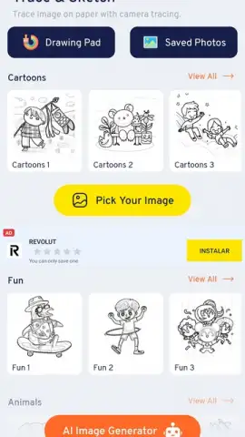 AI Drawing : Trace & Sketch скриншот 1