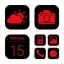 Wow Red Black Theme, Icon Pack